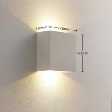 Bild Anneke - eckige LED-Wandleuchte aus Gips