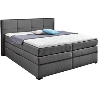 Livetastic BOXSPRINGBETT Grau, Schwarz - 180x200 cm