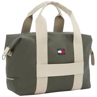 Tommy Hilfiger Tommy Jeans Weekender TJM RETRO COOL DUFFLE, Unisex Umhängetasche, Henkeltasche, Schultertasche mit Kontrastbesatz grün