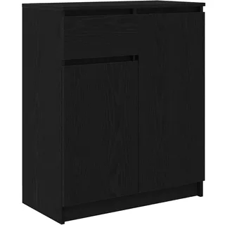 vidaXL Sideboard mit Schublade Schwarz Eichen-Optik 71x35x84 cm