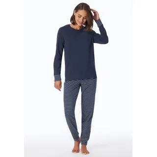 SCHIESSER Schlafanzug gestreift Blau 44