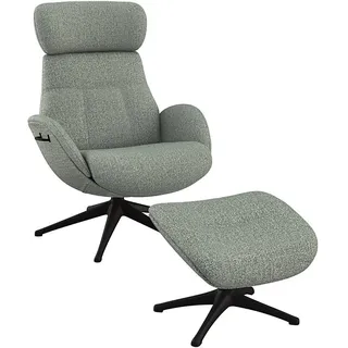 flexlux Relaxsessel Polyester 90 x 107 x 89 cm Blau mit Kopfteil