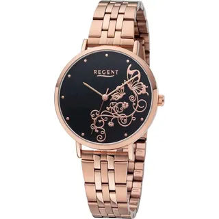 REGENT Damenuhr 35 MM mit Schmetterling rosegold URBA613 - Gold