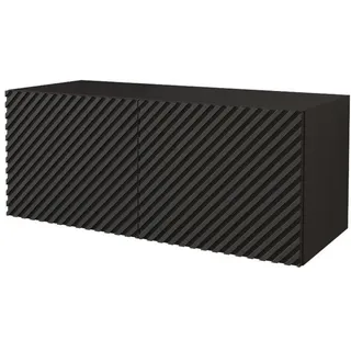altdecor Zeno-W Lowboard 100x40x40 cm Schwarz/Weiß Holzwerkstoff