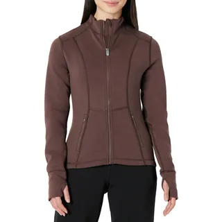 Amazon Essentials Damen Atmungsaktive Slim-Fit-Jacke mit Reißverschluss, Sportjacke, Haselnuss, L