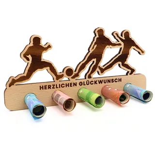 ZUKLA kleine Verpackung für Geldgeschenke - Spardose Fussball - Handmade - Fussball Geschenke Jungen - Geschenke für Fussballfans