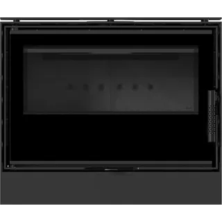 Kaminofen aus Stahl KRATKI KARI 70 Ø 150 8 kW schwarz Verkleidung - Schwarz