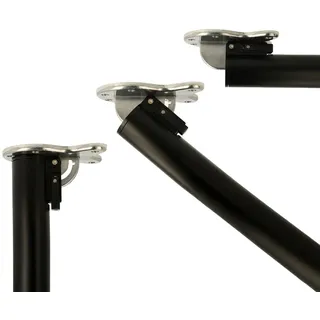 MS Beschläge Abklappbares Tischbein 870mm Schwarz d: 50mm Möbelfuß Tischfuß aus Metall