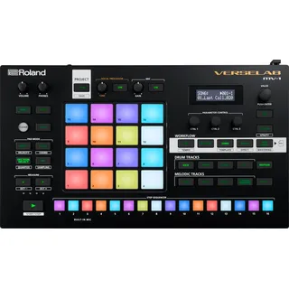 Roland VERSELAB MV-1 ZEN-Core professionelles Studio für Songproduktionen für Songwriter und Sänger. 4 x 4 Pads und TR-REC Step-Sequencer für Drums, Basslines und Melodien.