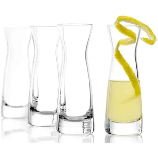 Topkapi Tiki Shotgläser Yuna – Shotgläser Schnapsgläser 5 cl für flambierte Getränke, Tequila, Wodka, Rum, Schnaps, Raki, Sambuca, Ouzo aus der Tiki Bar Serie, 4 Stück (4 Tiki Shot-Gläser Yuna)