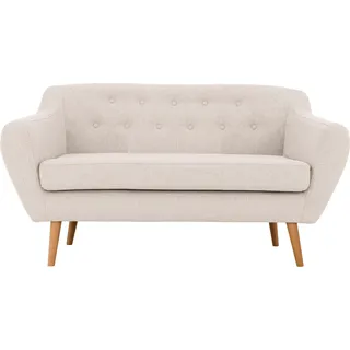 Home Affaire 2-Sitzer HOME AFFAIRE "Renne", beige, B:128cm H:78cm T:73cm, Leder Belfast (echtes Rindsleder), Sofas, mit Heftung im Rücken im skandinavischem Stil