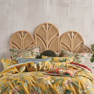 Linen House Anastacia Kissenbezug-Set, Mehrfarbig, 50 x 75 cm | Nostalgische botanische Blumen mit einem modernen, romantischen Gefühl, gedruckt auf strukturierter Baumwolle und umrahmt mit