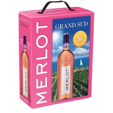 Bild - Merlot Rosé aus Süd-Frankreich - Sortentypischer Trocken Roséwein - Großpackungen Wein Bag in Box 3l (1 x 3 L)