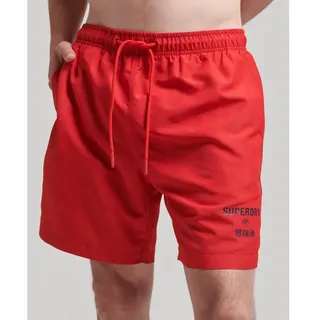 Superdry Code Core Sport 17 Inch Badeshorts - Risk Red - M
