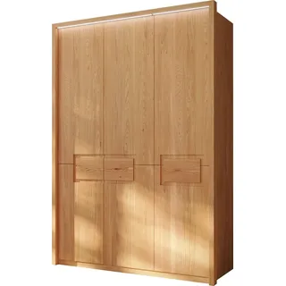 Home Affaire Kleiderschrank Léopoldine, aus Kernbuche, inkl. Passepartout Massivholz-Kleiderschrank, im 50 cm Raster planbar braun 157 cm x 226 cm x 62 cm