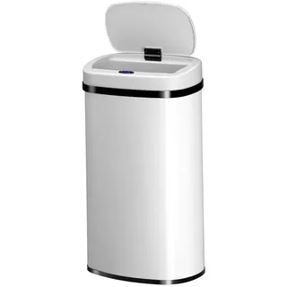 Juskys Rechteckiger Mülleimer 60 l Weiß