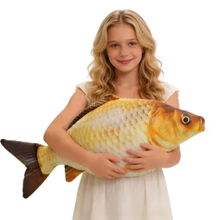 Gwezmxs Fisch Kissen Karpfen Plüschkissen 60cm, Weiches Fischkissen Wurfkissen für Heimdekoration, Fish Cushion