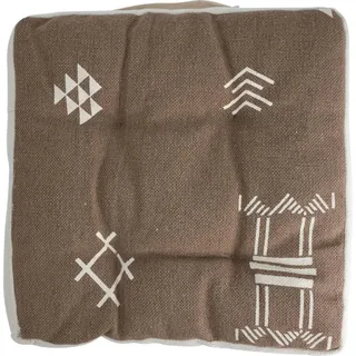home&styling collection Stuhlkissen 40 x 40 cm Braun/Weiß