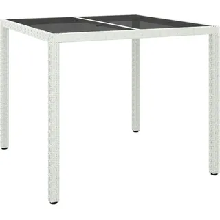 vidaXL Gartentisch 90 x 90 x 75 cm Weiß