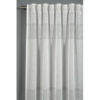 Sehlbach Gardine »Schal Etamine Querstreifen« Schlaufen 1 Stk. tlg. mit Gardinenband und verdeckten Schlaufen weiß