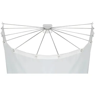 WENKO Duschvorhangspinne Fixmaß Edelstahl rostfrei, weiß