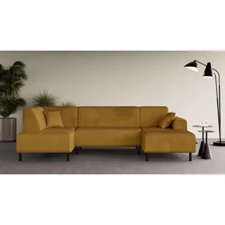 OTTO home Wohnlandschaft U-Form Polyester 3-Sitzer Gelb