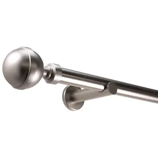 deco-raum Vorhangstange Kugel 1-läufig Ø 25 mm 250 cm Silber