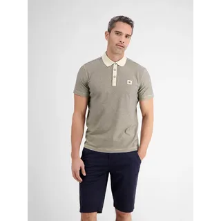 Poloshirt LERROS "Gestreiftes Poloshirt für Herren", Herren, Gr. S, beige (light dune beige), 100% Baumwolle, Shirts Poloshirt