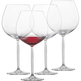 SCHOTT ZWIESEL Rotweinglas Burgunderpokal Muse (4er-Set), bauchige Burgundergläser für Rotwein, spülmaschinenfeste Tritan-Kristallgläser, Made in Germany (Art.-Nr. 123670)