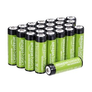Amazon Basics AA-Batterien, wiederaufladbar, 2000 mAh, 24 Stück um 24,01 € statt 31,35 €