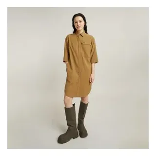 G-Star für Damen. D25245-D714-1395 Cargo-Tunika-Kleid braun (XS), Lässig, Viskose, Kurzarm