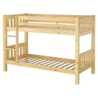 Kinderetagenbett massiv Kiefer Kinderzimmer Stockbett Hochbett Zubehör wählbar V-60.06-09Rollrost inkl. - Naturbelassen