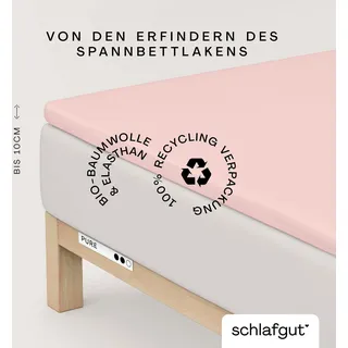 schlafgut Topper-Spannbettlaken Jersey-Elasthan 180 x 200 - 200 x 220 cm lila