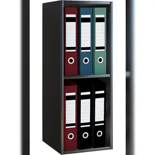 VCM Offas Aktenregal 34 x 30 x 72 cm schwarz