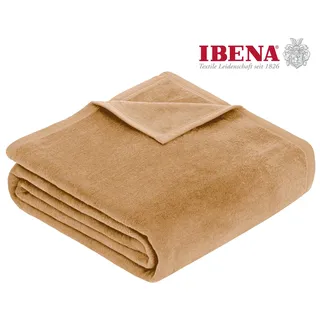 IBENA Kuscheldecke 150 x 200 cm Cognac