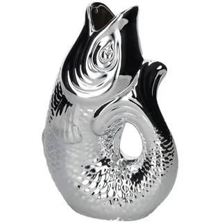 Giftcompany Monsieur Carafon Vase/Karaffe Fisch S Silber 1,2l