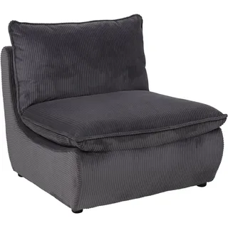 Hela Loungesessel RHODOS Microfaser 74 x 77 x 87 cm Grau mit Kissen