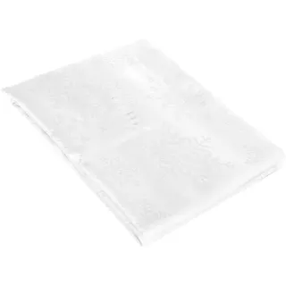 com-four® Tischdecke XXL - Eckiges Tischtuch für Weihnachten - Weiße Tischdecke aus Polyester für die Adventszeit - 220 x 150 cm