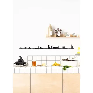 The Line - Lille - Wanddeko - Skyline - 125 cm - schwarz