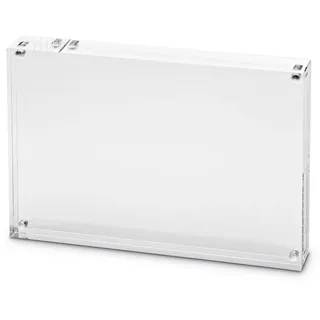 MAUL Bilderrahmen B6 (21,1x14,9x3 cm) | Bilderrahmen für Foto aus hochwertigem Acryl | Doppelseitiger Rahmen für Quer- und Hochformat | Ideal für Bilder und Collage | Transpartent