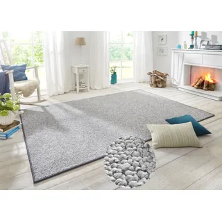 HANSE HOME BT Carpet Wolly Läufer, – Wohnzimmerteppich Flachgewebe, Kurzflor Woll-Optik, Esszimmer, Wohnzimmer, Kinderzimmer, Schlafzimmer – grau, 80x300cm