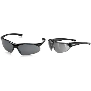 Uvex Sportbrille Sportstyle 223 & Erwachsene Sportstyle 204 Sportsonnenbrille, Smoke, One Size