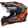 Motorradhelm Enduro Motorrad Ventilationsöffnungen für maximalen Luftstrom Kühlung integrierte Sonnenblende Helmet 24 Erwachsene Schwarz Orange Grau Größe XL
