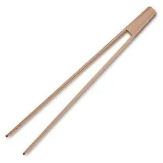 Zeller Grillzange 1 Stück Holz braun