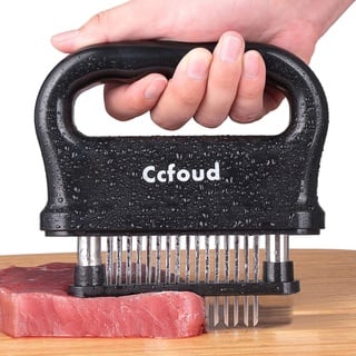 Ccfoud Fleischklopfer,Fleischzartmacher meat tenderizer 48 Edelstahl Ultra Sharp Nadel Klingen Tenderizers,Manuelle Küche Kochwerkzeug für Steak Rindfleisch Huhn Schweinefleisch