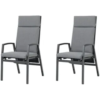 Gardissimo Vigo Gartenstuhl 54 x 54 x 113 cm grau 2 St.