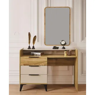 luxury Schminktisch beige Kommode Holz Modern neu im Schlafzimmer - Beige