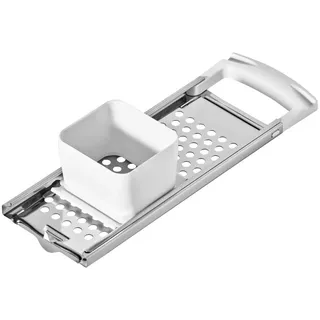 Homeware Profession. Spätzlehobel , Silberfarben, Weiß , Metall, Kunststoff , 31.5 cm , rostfrei, mit Griff , Küchenzubehör, Küchenhelfer, Küchenhobel