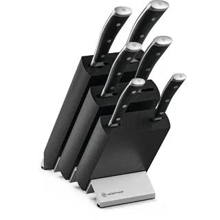 WÜSTHOF Classic Ikon Messerblock mit 6 Messern, Schwarz