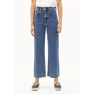 MURLIAA HIGH CROPPED WIDE JEAN | Wide Jeans Bio-Baumwoll Mix Comfort-Stretch - blau (29-34)